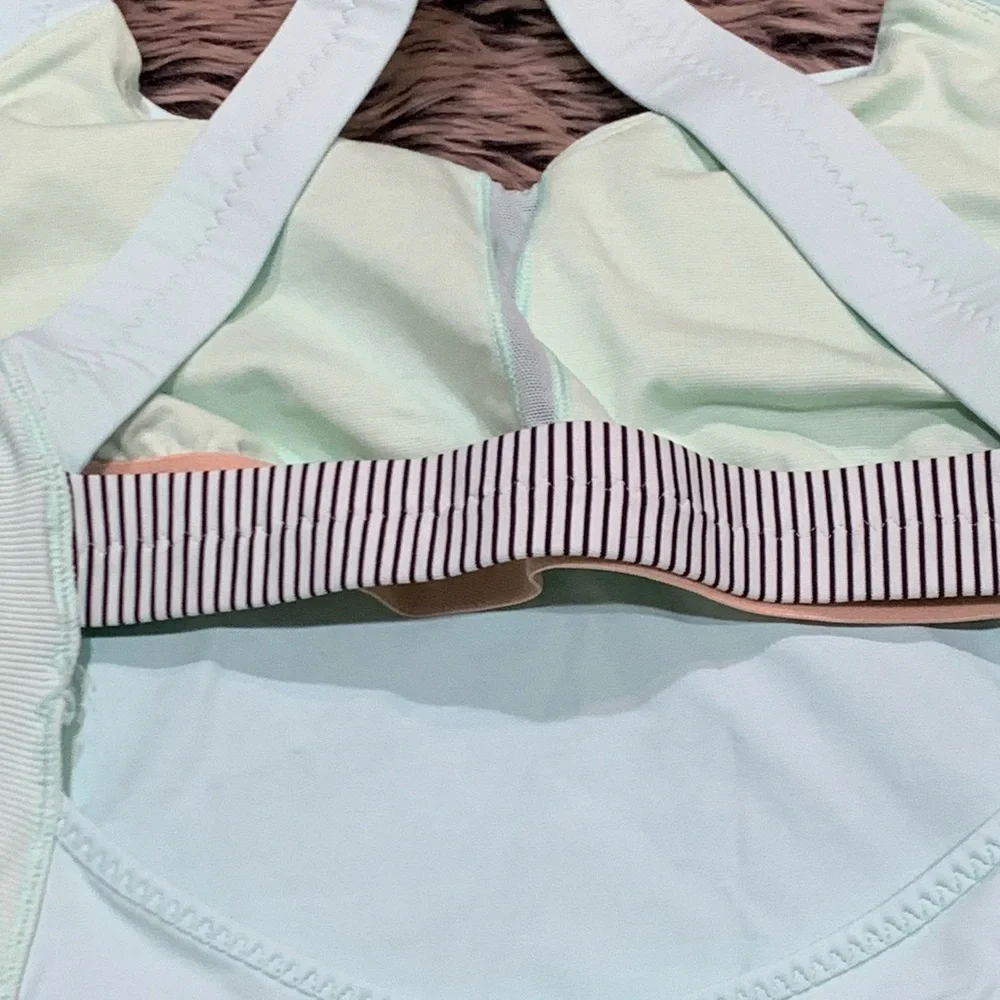 Lululemon Core Kicker Tank Fresh Teal / Mini Hyper Stripe Fresh Teal Size 8